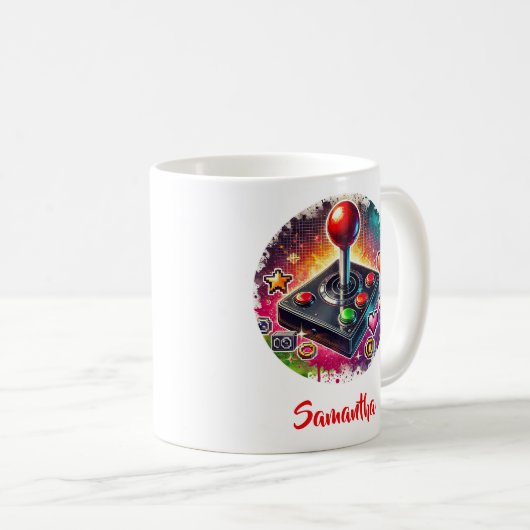 Joystick für Computerspiele Kaffeetasse (VorderseiteRechts)