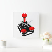 Joystick Quadratische Wanduhr (Zuhause)