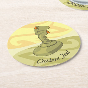 Joystick Round Paper Untersetzer