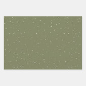 Joystick Snowflake Olivenweg Grüner Urlaub Geschenkpapier Set (Vorderseite 3)