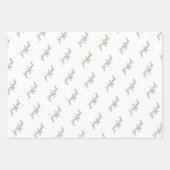 Joystick Snowflake Olivenweg Grüner Urlaub Geschenkpapier Set (Vorderseite 2)