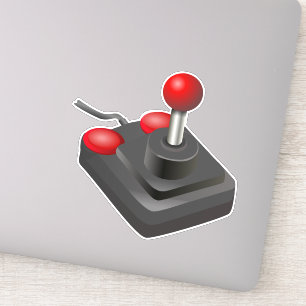 Joystick Vintages Videospiel Alte Schule Retro Aufkleber