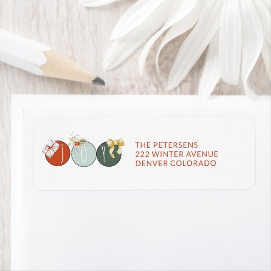 Joytypografie farbenfrohe Weihnachtsfeier Rücksend (Insitu)