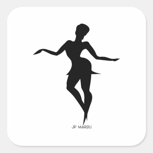 JP MAROU Activewear Sticker | Dance Fitness Logo (Vorderseite)