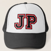 'JP' Monogram Truckerkappe (Vorderseite)