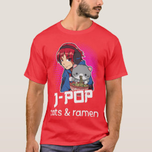 JPop Cat Lover Ramen Lover Anime Japanischer Pop M T-Shirt