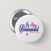 Jr. Bridesmaid/Butterfly Theme Button (Vorne & Hinten)