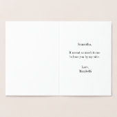 Jr Bridesmaid Vielen Dank Gold Foil Card Folienkarte (Innenseite)