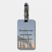 Jr.-Brücke Arthur-Ravenel an der Dämmerung Gepäckanhänger (Rückseite vertikal)