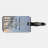 Jr.-Brücke Arthur-Ravenel an der Dämmerung Gepäckanhänger (Rückseite horizontal)