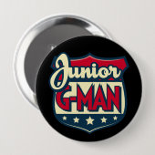 Jr. G-Man-Abzeichen Button (Vorne & Hinten)