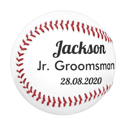 Jr. Trauzeugen Vorschlag Baseball Geschenk (Vorderseite Links)