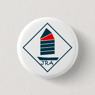JRA Knopf - dunkles Logo auf weißem Hintergrund Button