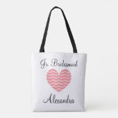 Jrbrautjungfer Herz des niedlichen Zickzack Tasche (Rückseite)