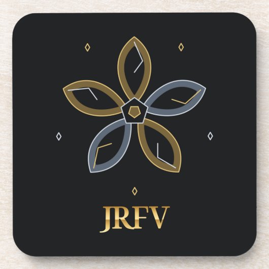 JRFV Atrium Rose Set von 6 Getränkeuntersetzer (Vorderseite)