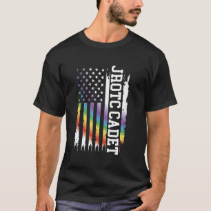 Jrotc Cadet United Staaten Distressed Rainbow (USA T-Shirt