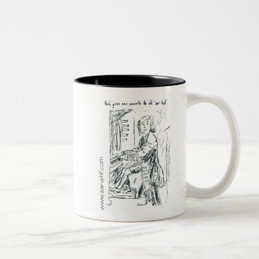 JS Bach 1 Zweifarbige Tasse (Rechts)