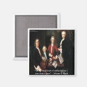 JS Bach Grafik & Lustige Kaffee Zitate Geschenke & Magnet (Vorderseite/Rückseite)