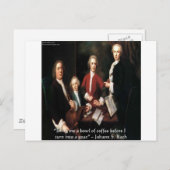 JS Bach Graphic & Funny Coffee Quote Geschenke & C Postkarte (Vorne/Hinten)