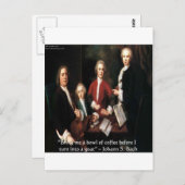 JS Bach Graphic & Funny Coffee Quote Geschenke & C Postkarte (Vorne/Hinten)