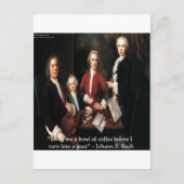 JS Bach Graphic & Funny Coffee Quote Geschenke & C Postkarte (Vorderseite)