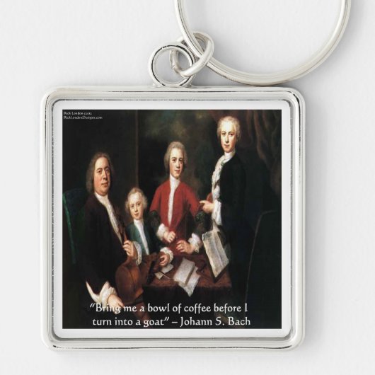 JS Bach Graphic & Funny Coffee Quote Geschenke & C Schlüsselanhänger (Vorne)