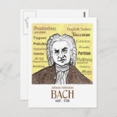 JS Bach Postkarte (Vorne/Hinten)