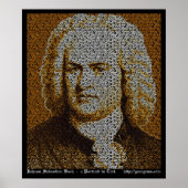 JS-Bach-Textportrait Poster (Vorne)