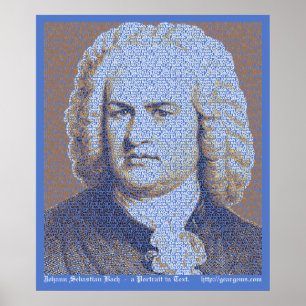 JS-Bach-Textportrait Poster