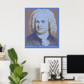 JS-Bach-Textportrait Poster (Heimbüro)