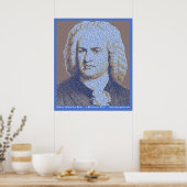 JS-Bach-Textportrait Poster (Küche)