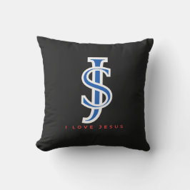 JS I Liebe Jesus Typografy Art Kissen