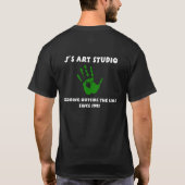 Js Kunst-Studio-Schwarz-T-Shirt T-Shirt (Rückseite)