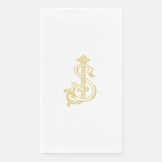 JS Monogram SJ Monogram Wedding Napkins Serviette (Vorderseite)
