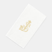 JS Monogram SJ Monogram Wedding Napkins Serviette (Ecke)