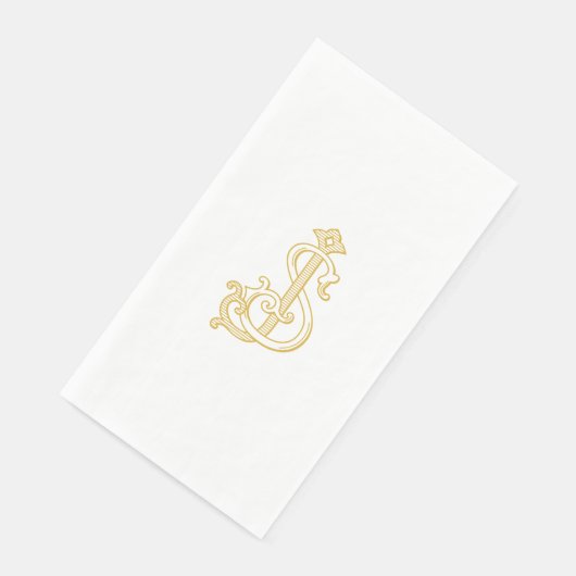 JS Monogram SJ Monogram Wedding Napkins Serviette (Ecke)