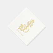JS Monogram SJ Monogram Wedding Napkins Serviette (Ecke)