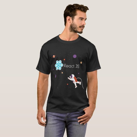 JS-ReactJS-Rahmen T-Shirt (Vorne ganz)