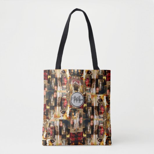 JS Sargent Famous Portraits Collage Monogram Tasche (Vorderseite)