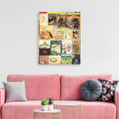 JSBC2 BUCH DECKT BÜCHERCOVERS COLORFUL A LEINWANDDRUCK (Insitu (Wohnzimmer))