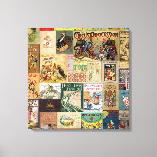 JSBC2 BUCH DECKT BÜCHERCOVERS COLORFUL A LEINWANDDRUCK