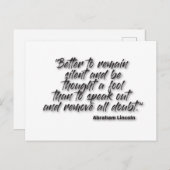 JSR 1. "Lieber still zu bleiben und nachgedacht zu Postkarte (Vorne/Hinten)