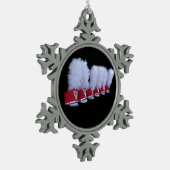 JSU SHAKO SCHNEEFLOCKEN Zinn-Ornament (Links)
