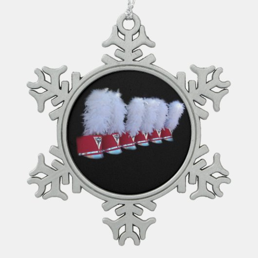 JSU SHAKO SCHNEEFLOCKEN Zinn-Ornament (Vorderseite)
