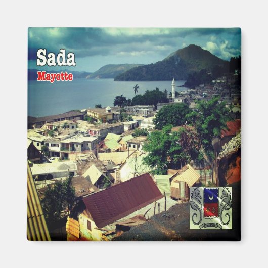 JT004 SADA, Mayotte, Afrika, Kühlschrank Magnet (Vorne)