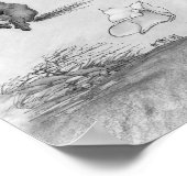 JT08 "A Quiet Hack" schwarz-weiß Poster (Ecke)