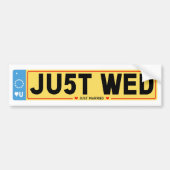 JU5T MITTWOCH AUTOAUFKLEBER (Vorne)