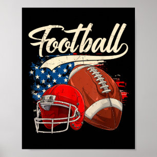 Ju. 4. Tag der Unabhängigkeit von Retro Football U Poster