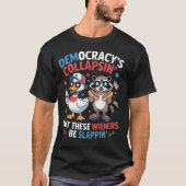 Ju 4. von der Funny Democracy Collapse Dackel Slap T-Shirt (Vorderseite)