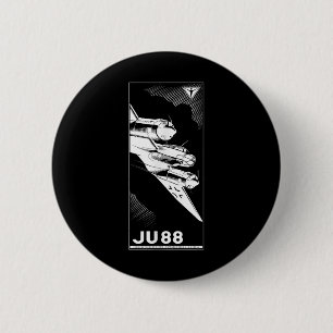 Ju 88 Ww2 deutsches Flugzeug Vintage 1941 Grafik Button